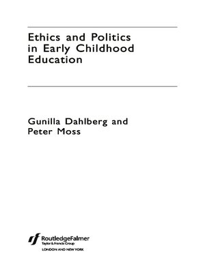 cover image of Ethics and Politics in Early Childhood Education